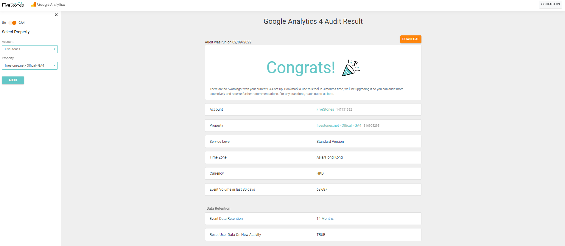 GA4 Audit tool 1 105