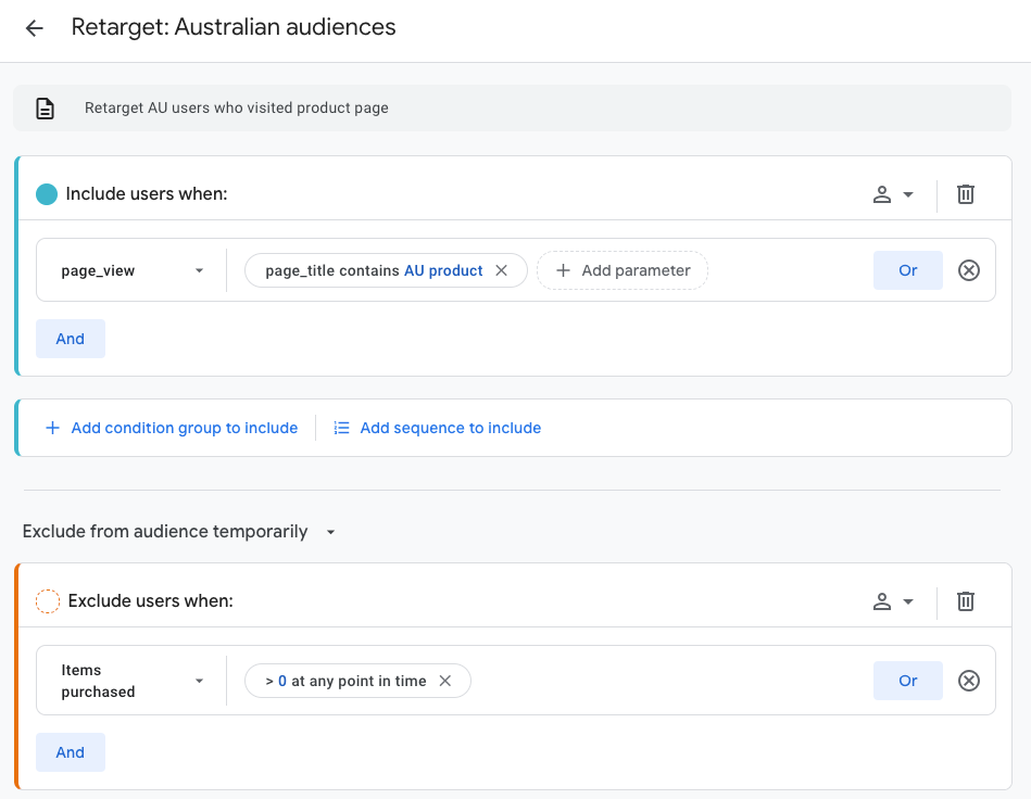 Target or retarget audiences 29